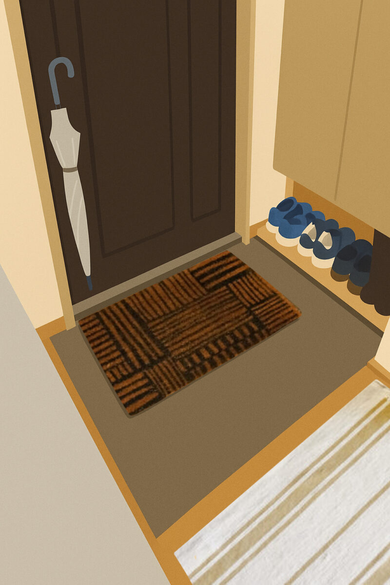 玄関マットはIKEA
